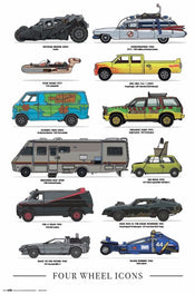 Grupo Erik GPE5459 Four Wheels Icons Poster 61X91,5cm | Posters.nl