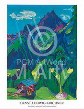 Ernst Ludwig Kirchner  BÃ¼ndner Landschaft Kunstdruk 70x90cm | Posters.nl