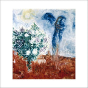 Marc Chagall  Die Liebenden Ã¼ber St.Paul Kunstdruk 70x70cm | Posters.nl