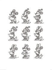 Pyramid Minnie Mouse Sketched Multi Kunstdruk 60x80cm | Posters.nl