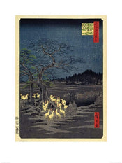 Pyramid Hiroshige Fox Fires on New Years Eve at the Changing Tree in Oji Kunstdruk 60x80cm | Posters.nl
